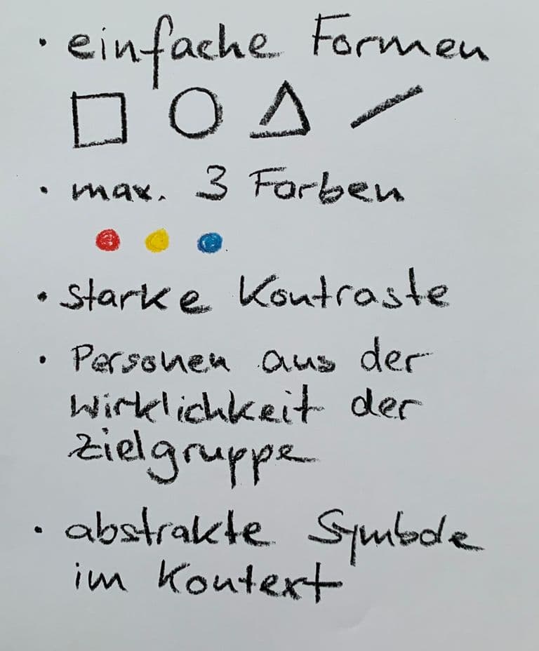 Aufzählung von 5 Tipps für Leichte Visualisierungen.