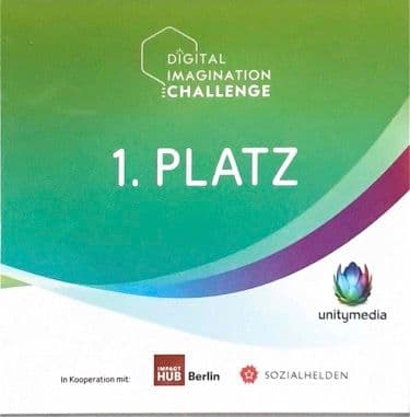 Urkunde 1. Platz Digital Imagination Challenge